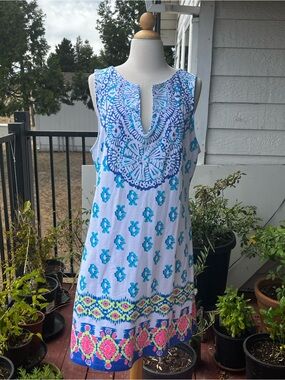 NEW Lilly Pulitzer Shift Multicolor Dress Womens XL Fresh Resort Sleeveless NWOT